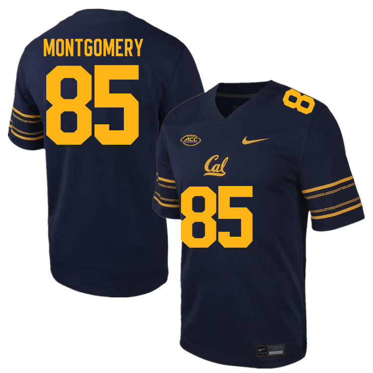 Men #85 Marquis Montgomery California Golden Bears ACC Conference College Football Jerseys Stitched